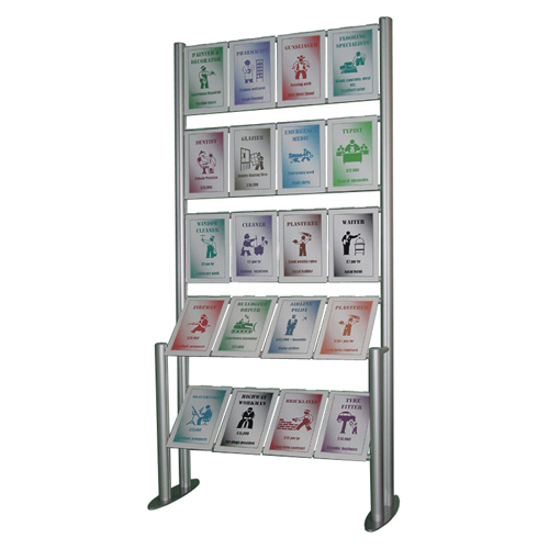 Free standing poster display - combi ladder with 20x A4P
